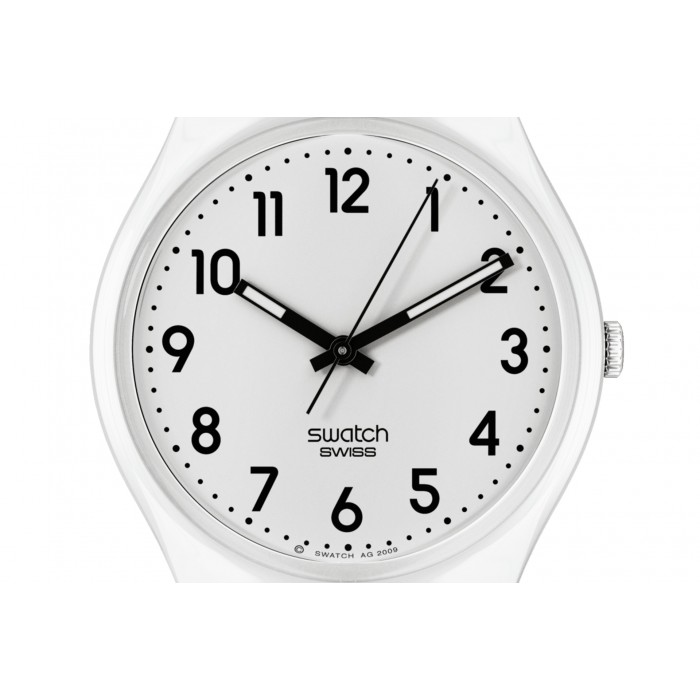 SWATCH JUST WHITE SOFT Λευκό Λουράκι Σιλικόνης SO28W107-S14
