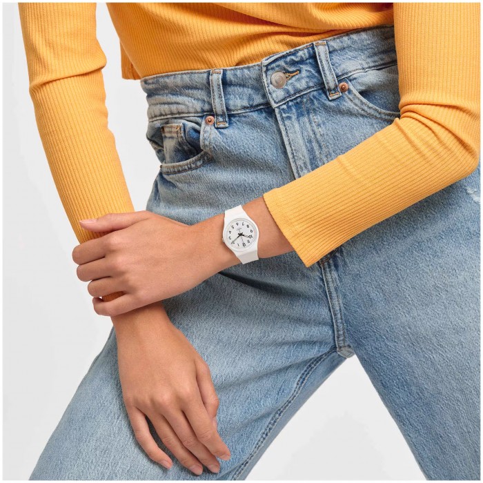 SWATCH JUST WHITE SOFT Λευκό Λουράκι Σιλικόνης SO28W107-S14