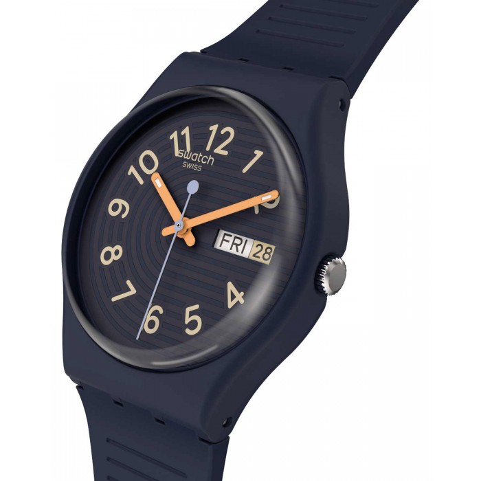 SWATCH TRENDY LINES AT NIGHT Μπλε Λουράκι Σιλικόνης SO28I700