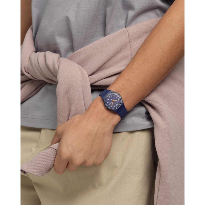 SWATCH TRENDY LINES AT NIGHT Μπλε Λουράκι Σιλικόνης SO28I700