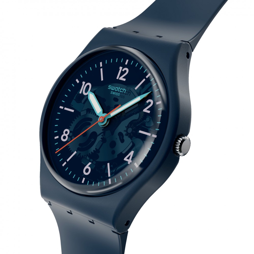 SWATCH TIME TO TEAL Μπλε λουράκι Βιολογικ΄ής προέλευσης SO28N118