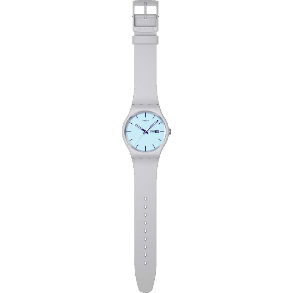 SWATCH BLUEBERRY  SKY Unisex Ρολόι Γκρι Λουράκι Σιλικόνης SO29M702