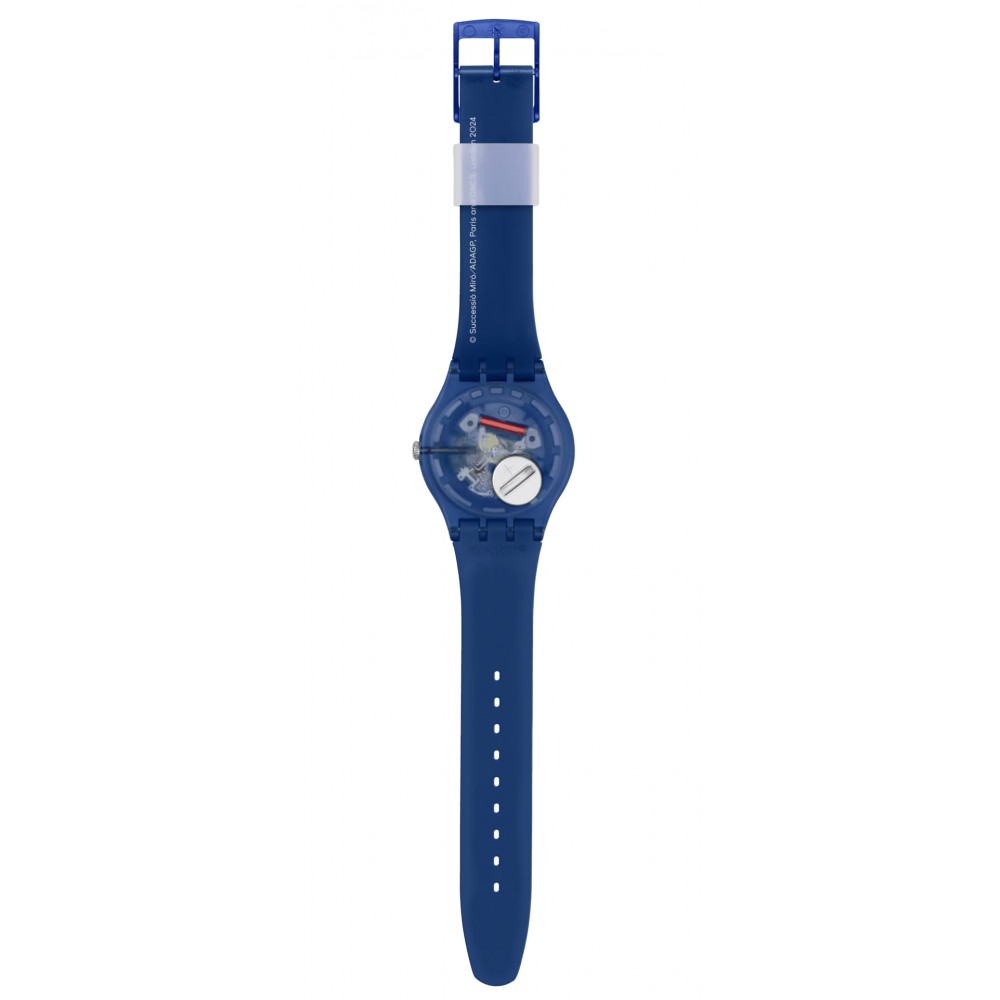 SWATCH MIRO'S WOMEN & BIRD IN THE MOONLIGHT Ρολόι Πολύχρωμο Λουράκι Σιλικόνης SO29Z136