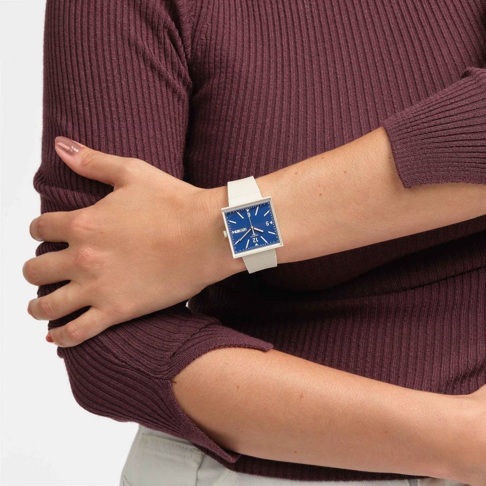 SWATCH WHAT IF…BEIGE? Ρολόι Unisex Μπεζ Βιολογικής Προέλευσης λουράκι SO34T700