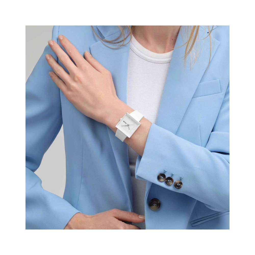 SWATCH WHAT IF…ALLWHITE? Ρολόι Unisex Λευκό Βιολογικής Προέλευσης λουράκι SO34W700