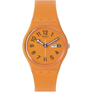 SWATCH TRENDY LINES IN SIENNA Orange Silicone Strap SO28O703