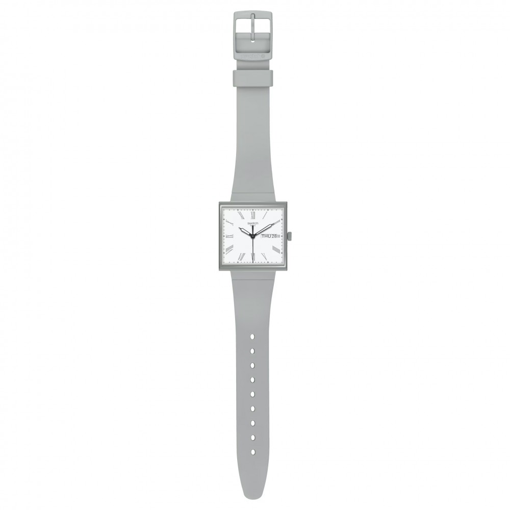 SWATCH WHAT IF…GRAY? Ρολόι Unisex Γκρι Βιολογικής Προέλευσης λουράκι SO34M700