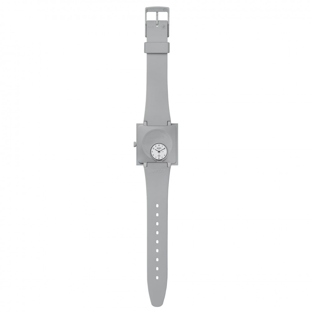 SWATCH WHAT IF…GRAY? Ρολόι Unisex Γκρι Βιολογικής Προέλευσης λουράκι SO34M700