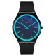  SWATCH OBSIDIAN SHIMMER Unisex  Ρολόι Μαύρο Καουτσούκ Λουράκι SS07B111