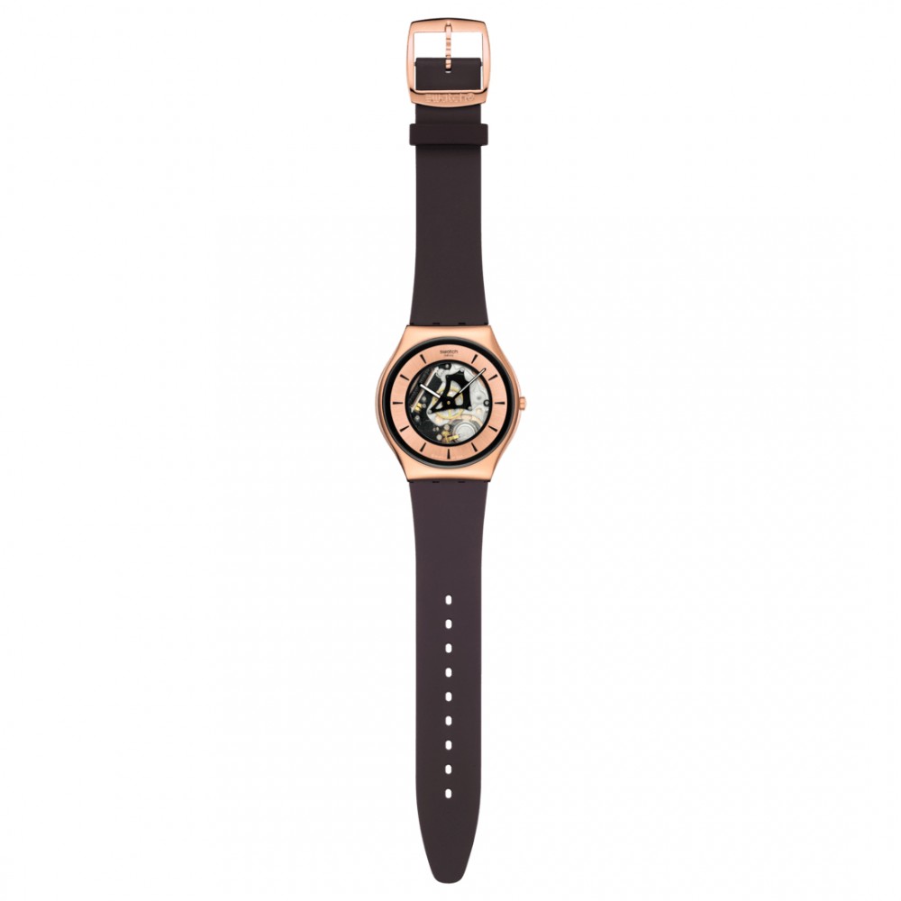 SWATCH COPPER FLAME Ρολόι Γυναικείο Μαύρο λουρί καουτσούκ SS07G107