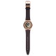 SWATCH COPPER FLAME Ρολόι Γυναικείο Μαύρο λουρί καουτσούκ SS07G107