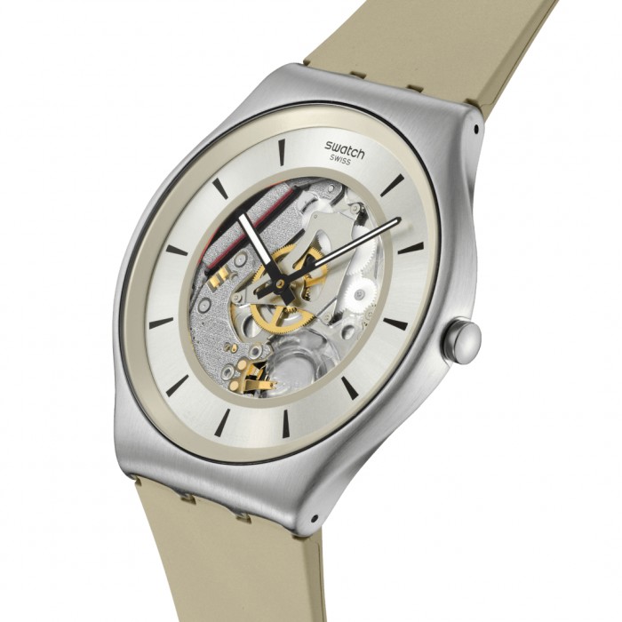 SWATCH QUARTZICLE Γκρι λουρί σιλικόνης SS07S145