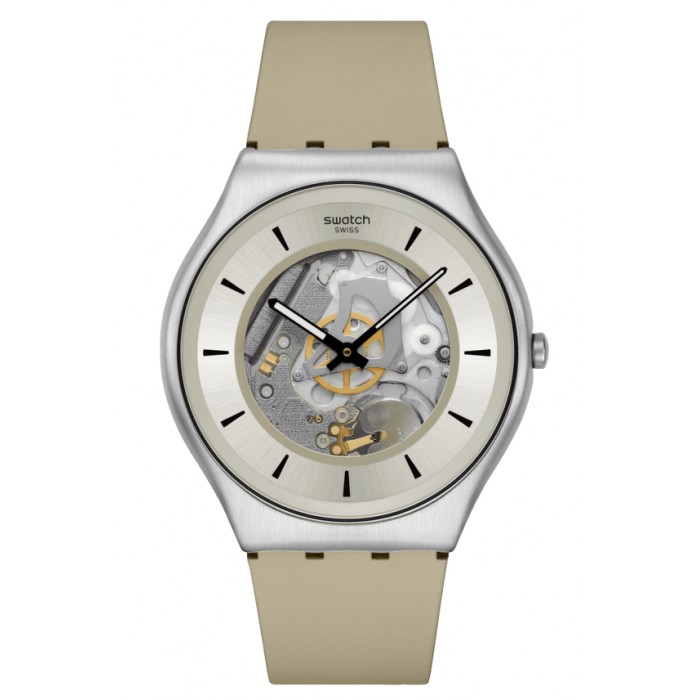 SWATCH QUARTZICLE Γκρι λουρί σιλικόνης SS07S145