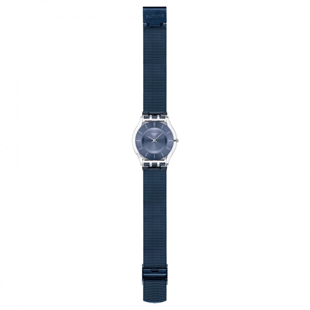 SWATCH COOL SKIES Μπλε Ανοξείδωτο Ατσάλι  μπρασελέ SS08K120M