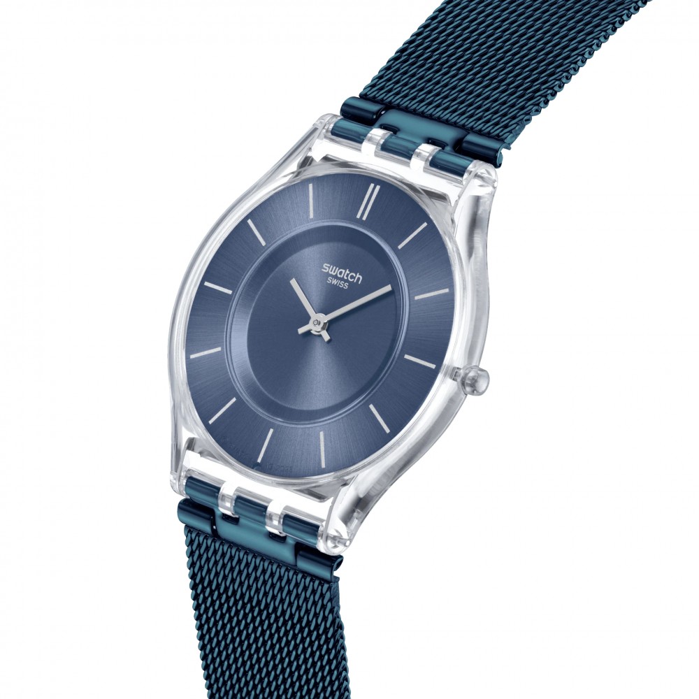 SWATCH COOL SKIES Μπλε Ανοξείδωτο Ατσάλι  μπρασελέ SS08K120M