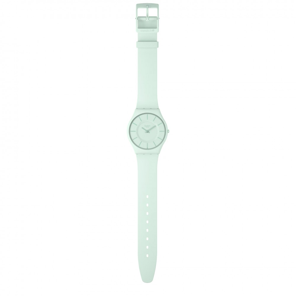 SWATCH TURQUOISE LIGHTLY Γυναικείο Ρολόι Πράσινο Λουράκι Σιλικόνης SS08G107