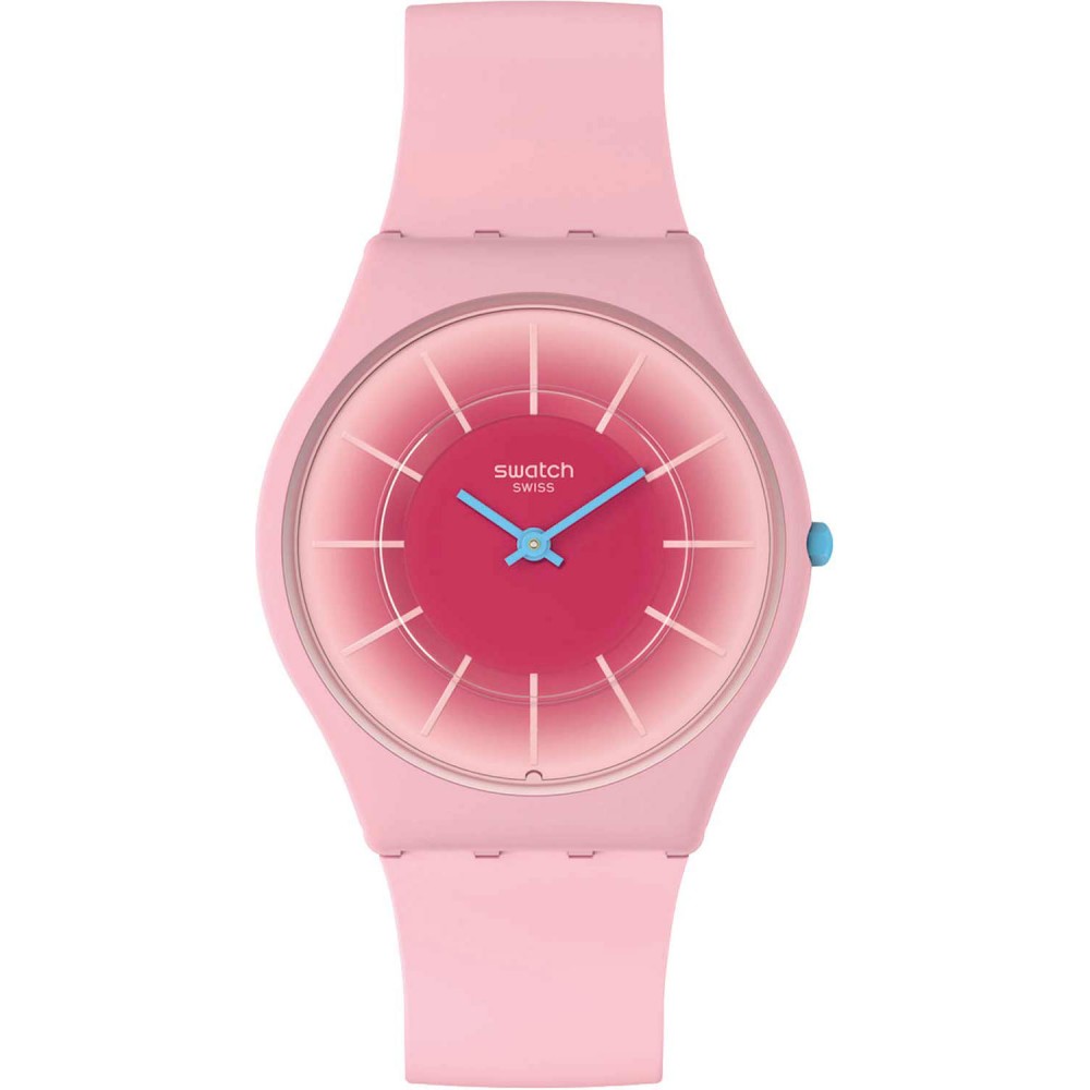 SWATCH RADIANTLY PINK Ρολόι Ροζ Λουράκι Σιλικόνης SS08P110