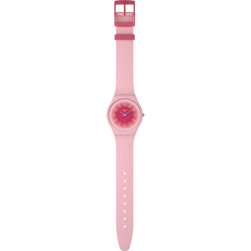 SWATCH RADIANTLY PINK Ρολόι Ροζ Λουράκι Σιλικόνης SS08P110