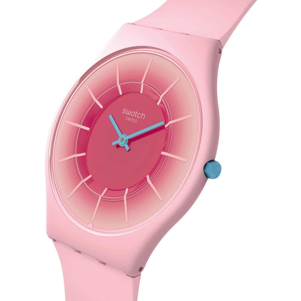 SWATCH RADIANTLY PINK Ρολόι Ροζ Λουράκι Σιλικόνης SS08P110
