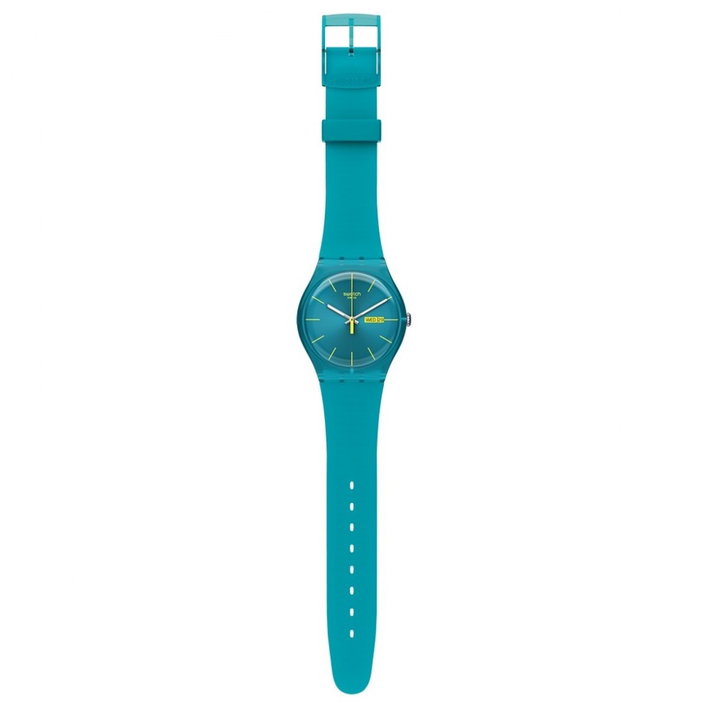 SWATCH TURQUOISE REBEL Μπλε Λουράκι Σιλικόνης SUOL700