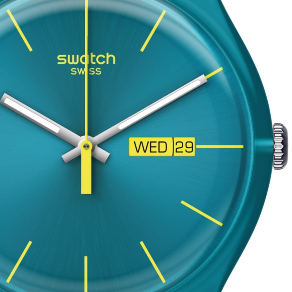 SWATCH TURQUOISE REBEL Μπλε Λουράκι Σιλικόνης SUOL700