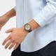 SWATCH GOLDEN RADIANCE Unisex Watch Brown Leather Strap SUSM100