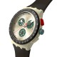 SWATCH OBSIDIAN INK Ρολόι Χρονογράφος Μαύρο Λουράκι Σιλικόνης SUST402