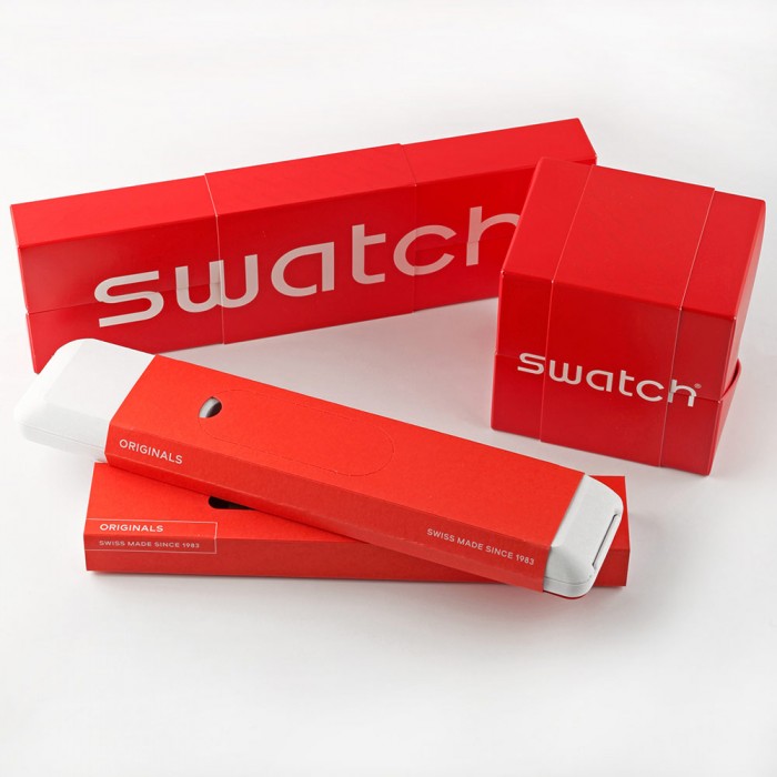 SWATCH CASUAL STRIPE Ρολόι Πολύχρωμο Υφασμάτινο λουράκι SS07S149
