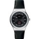  SWATCH PETITE SECONDE BLACK Automatic Ρολόι Ανδρικό Μαύρο Δερμάτινο Λουράκι SY23S400
