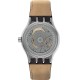  SWATCH PETITE SECONDE BLACK Automatic Ρολόι Ανδρικό Μαύρο Δερμάτινο Λουράκι SY23S400