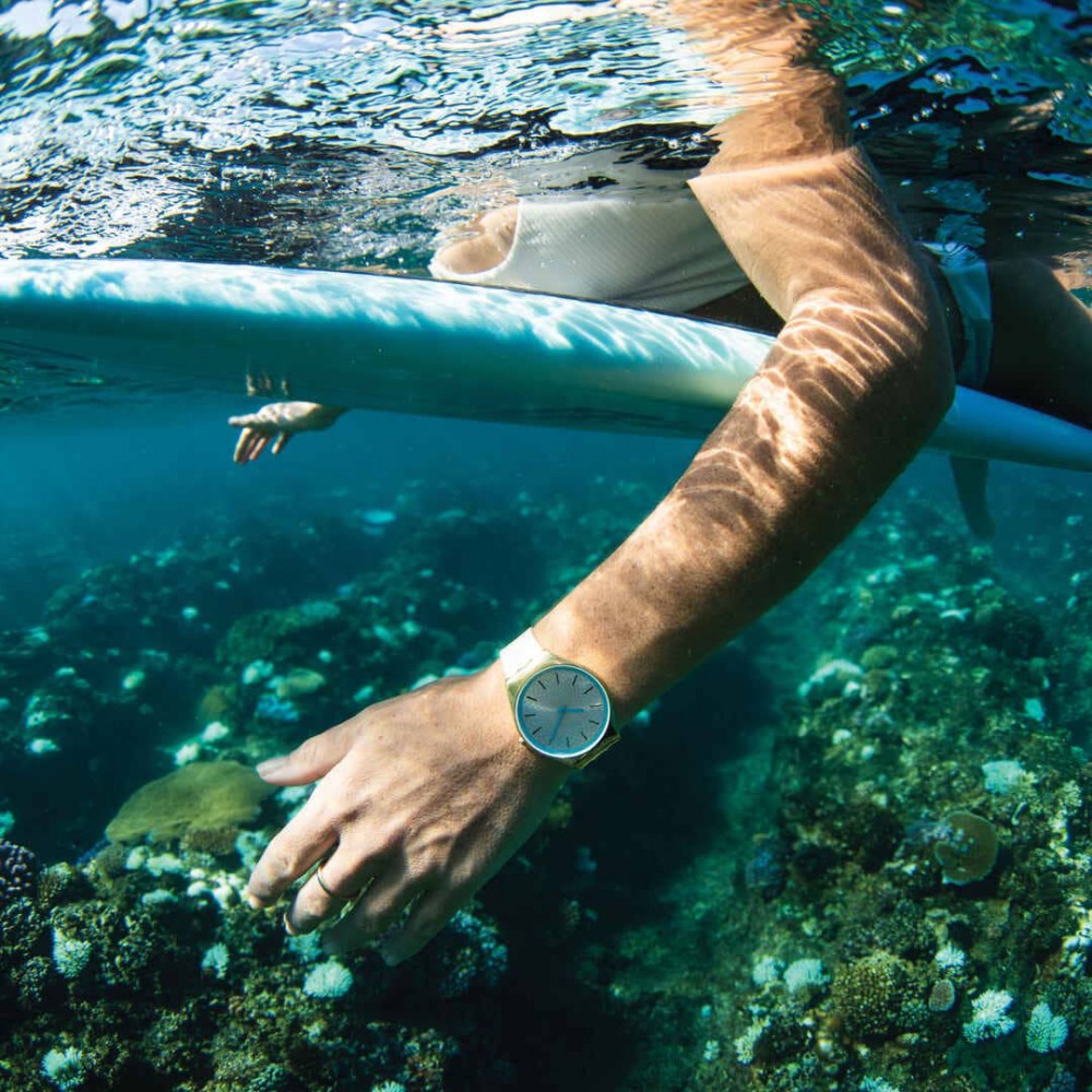 SWATCH COCO HO BLU Ρολόι Γυναικείο Λευκό Δερμάτινο λουράκι SYXG127