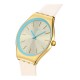 SWATCH COCO HO BLU Ρολόι Γυναικείο Λευκό Δερμάτινο λουράκι SYXG127