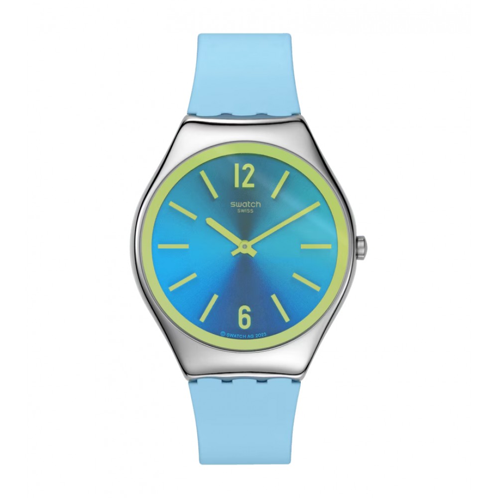 SWATCH MIDDAY SKY Ρολόι Γυναικείο Μπλε Καουτσούκ λουράκι SYXS156