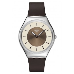 SWATCH HAZEL DELIGHT Ρολόι Γυναικείο Καφέ Λουράκι Σιλικόνης SYXS158