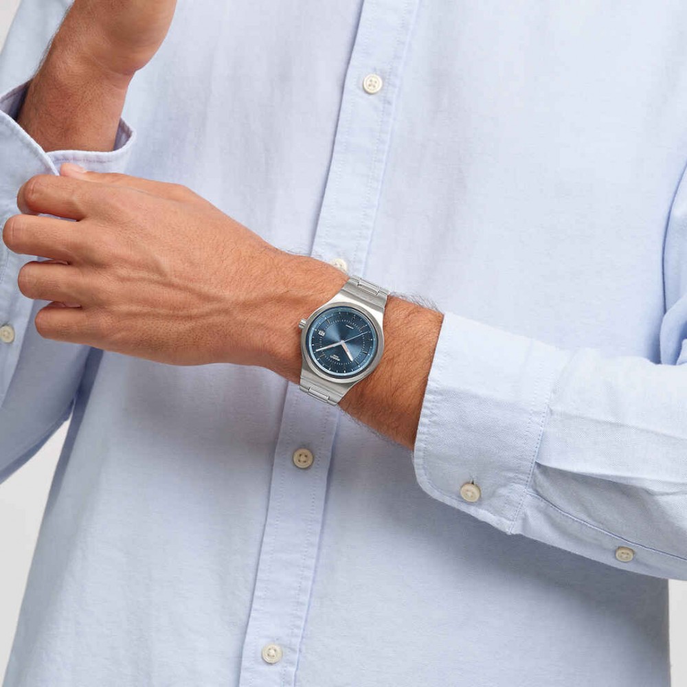  SWATCH SHIMMER AT DUSK Automatic Ρολόι Ασημί Ανοξείδωτο Ατσάλι μπρασελέ YIS435G