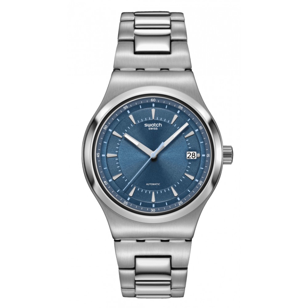  SWATCH SHIMMER AT DUSK Automatic Ρολόι Ασημί Ανοξείδωτο Ατσάλι μπρασελέ YIS435G