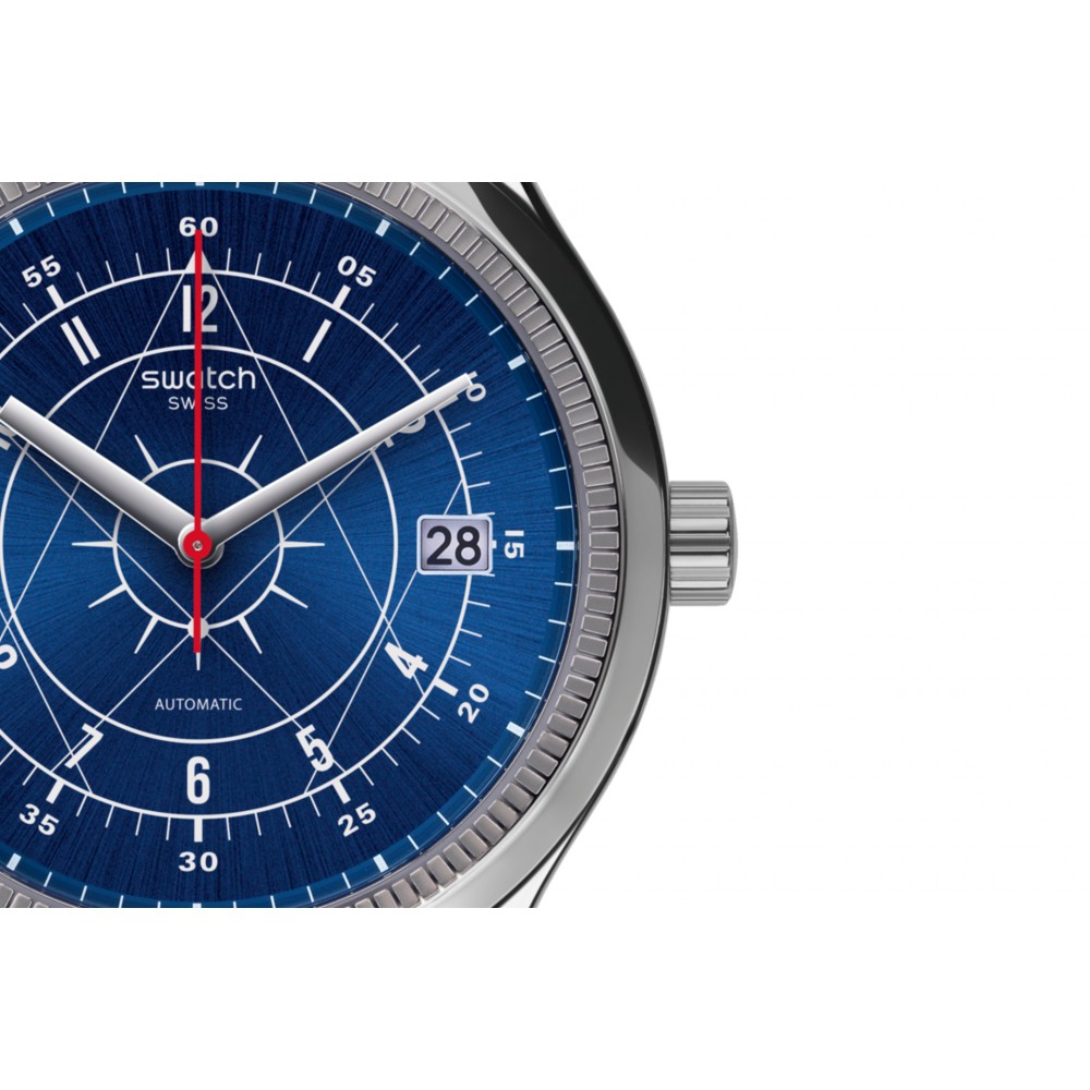  SWATCH SISTEM BOREAL Automatic Ρολόι Ανδρικό Ασημί Ανοξείδωτο Ατσάλι Μπρασελέ YIS401GC