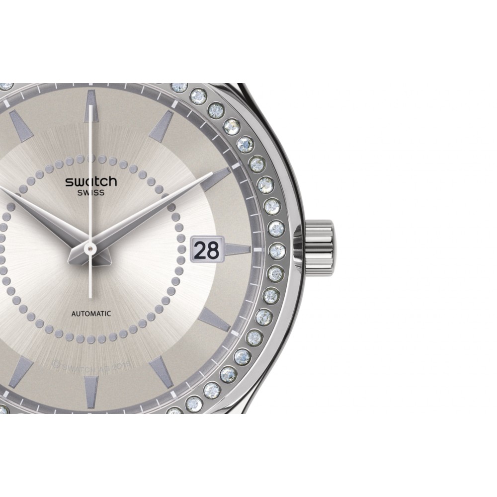  SWATCH SISTEM SNOW Automatic Ρολόι Λευκό Λουράκι Σιλικόνης YIS406