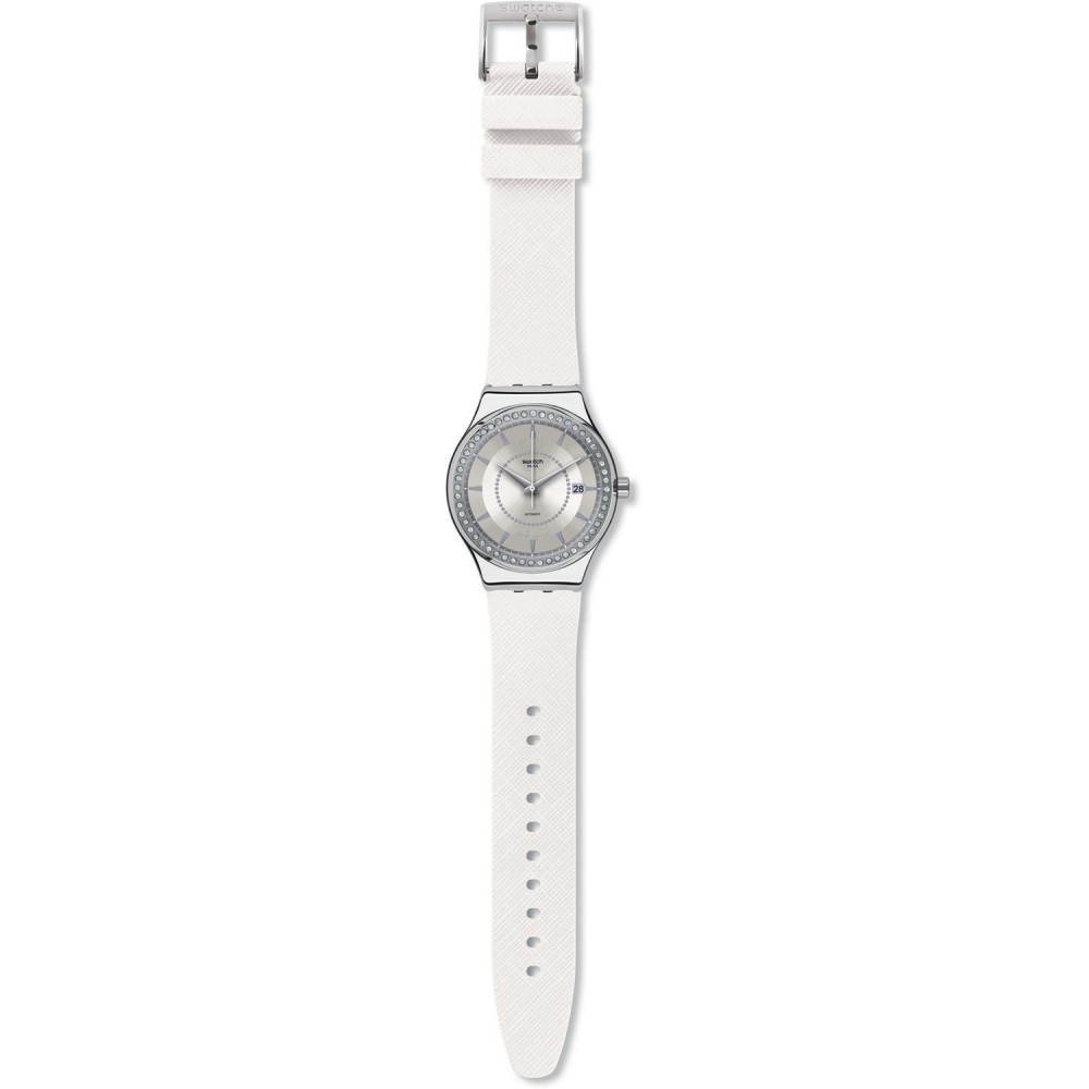  SWATCH SISTEM SNOW Automatic Ρολόι Λευκό Λουράκι Σιλικόνης YIS406