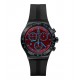 SWATCH CRIMSON MYSTIQUE Ρολόι Χρονογράφος Unisex Μαύρο Καουτσούκ Λουράκι YVB417