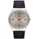 SWATCH SKINMETAL Μαύρο δερμάτινο λουρί SS07S104
