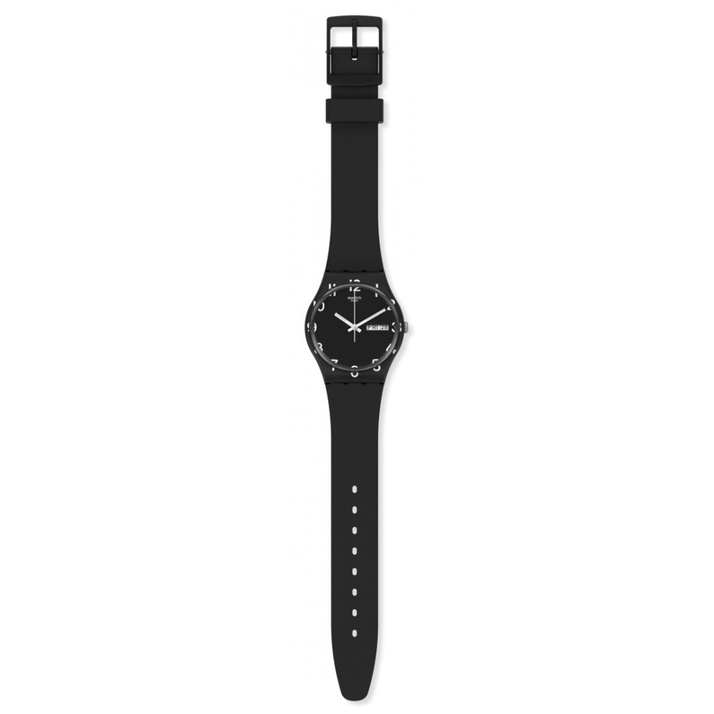 SWATCH Over Black Μαύρο KIαουτσούκ λουράκι GB757