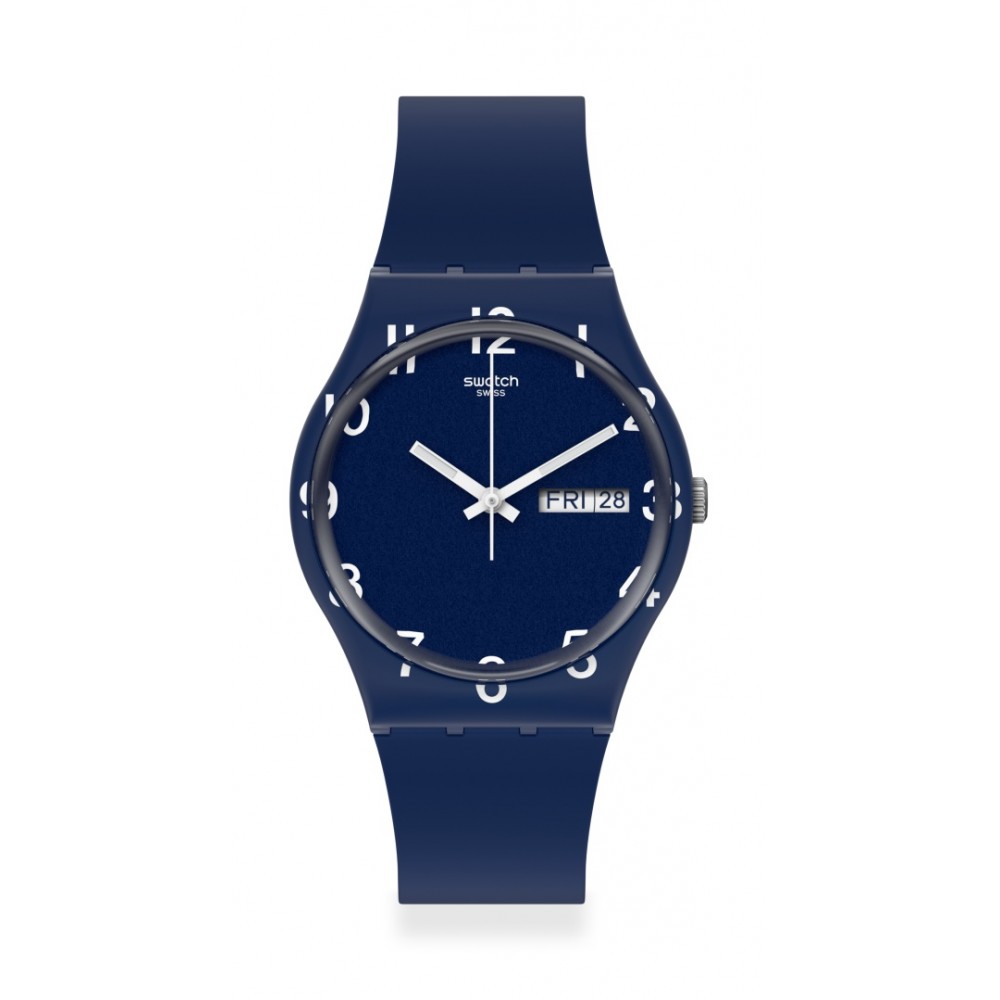 SWATCH Over Blue Μπλε Kαουτσούκ λουράκι GN726