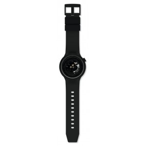 SWATCH BIG BOLD C-BLACK Ρολόι Μαύρο Πλαστικό Λουράκι βιολογικής προέλευσης SB03B100
