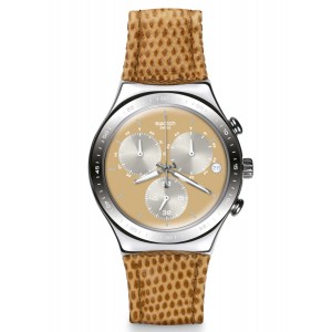 SWATCH Sand Dune beige leather strap YCS582