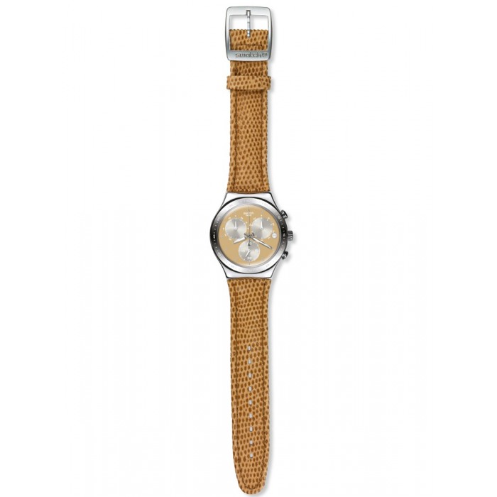 SWATCH Sand Dune μπεζ δερμάτινο λουρί YCS582 SWATCH Sand Dune μπεζ δερμάτινο λουρί YCS582