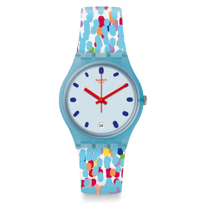 SWATCH PRIKKET ΡΟΛΟΙ Πολύχρωμο λουράκι σιλικόνης GS401