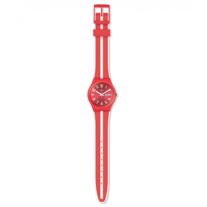 SWATCH SANGUINELLO ΡΟΛΟΙ Κόκκινο λουρί σιλικόνης GR709 