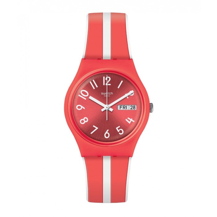SWATCH SANGUINELLO ΡΟΛΟΙ Κόκκινο λουρί σιλικόνης GR709 