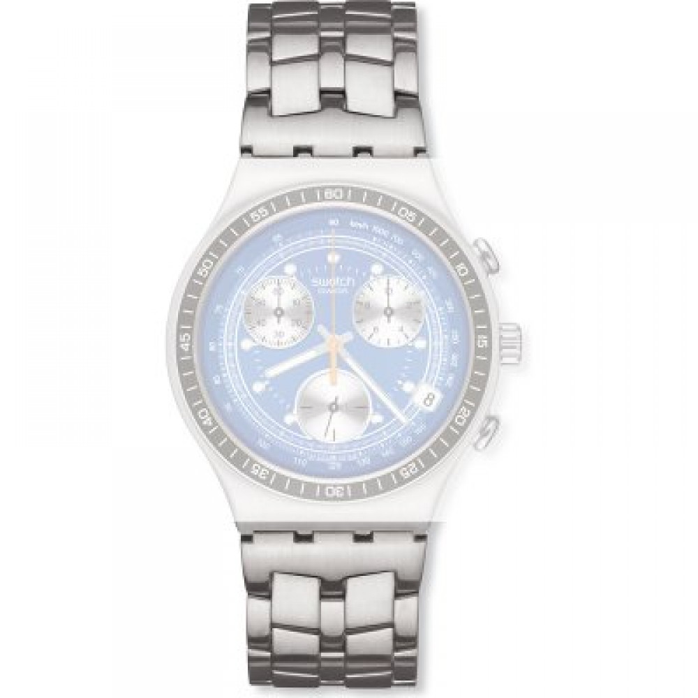 SWATCH Mar Azulo Ασημί Ανοξείδωτο Ατσάλι Μπρασελέ 20mm AYCS490G